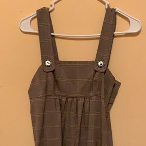 Brown plaid dress
